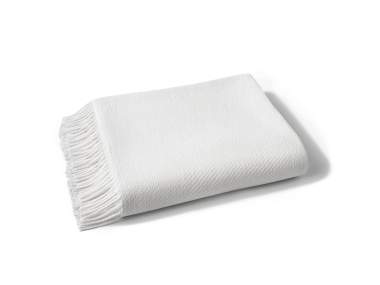 Napa Fringe Deck Blanket in Cocoon Swan