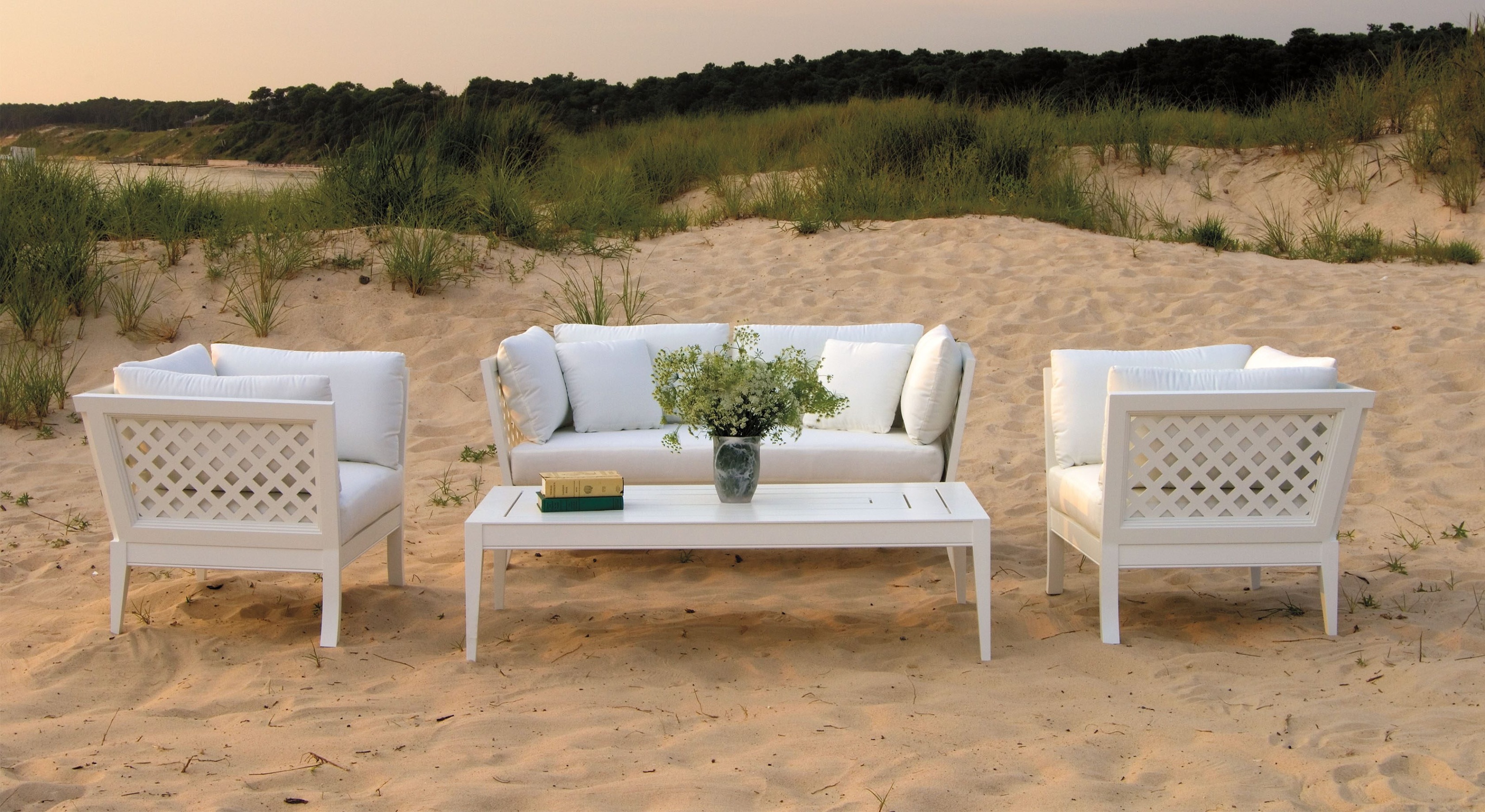 【セット商品】ASPLUND JARDIN チェア2脚、オットマン1、カバー1 duVal-Alexander Settee | McKinnon and Harris
