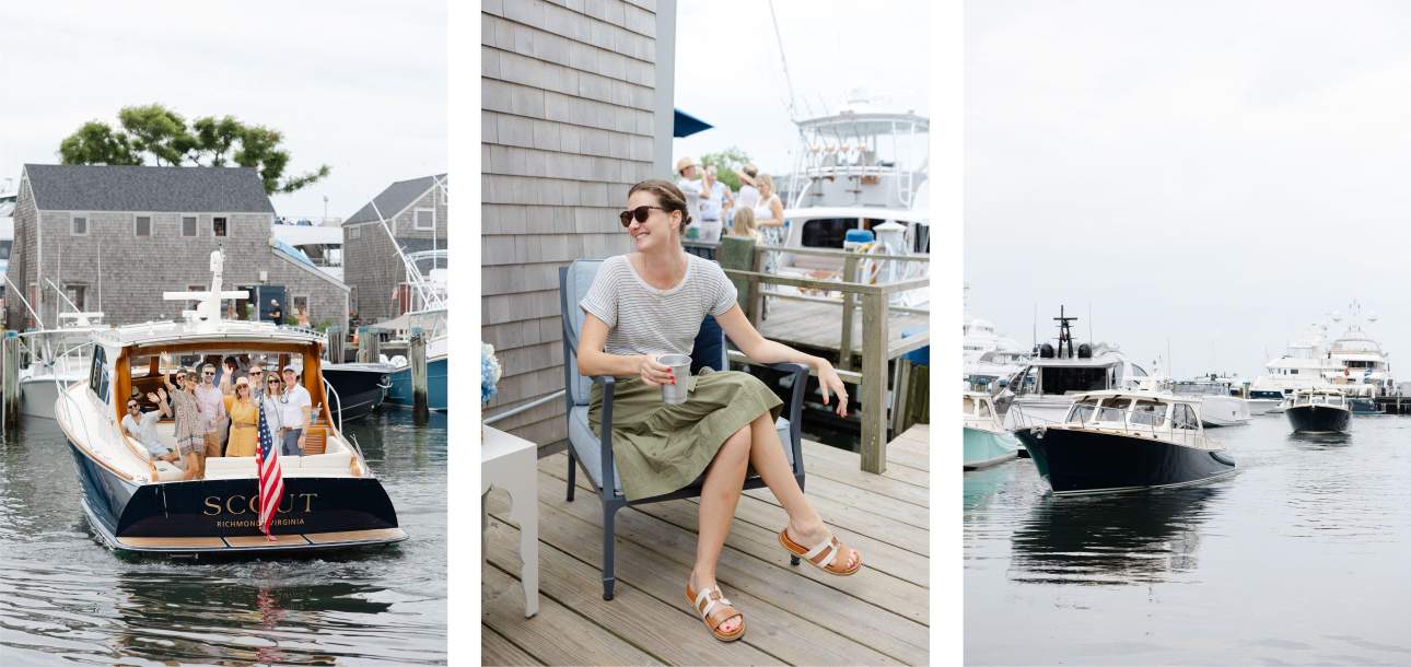 Images of co-founder Will Massie's boat Scout in Nantucket