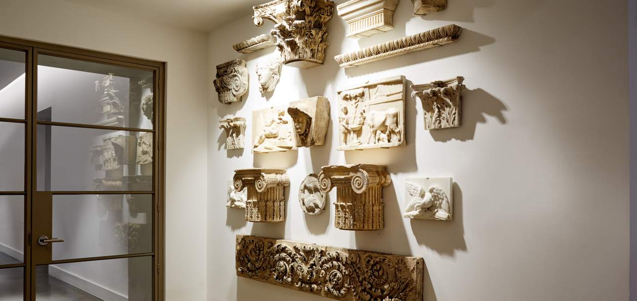 McKinnon and Harris antiquities on a wall at our Richmond Headquarters