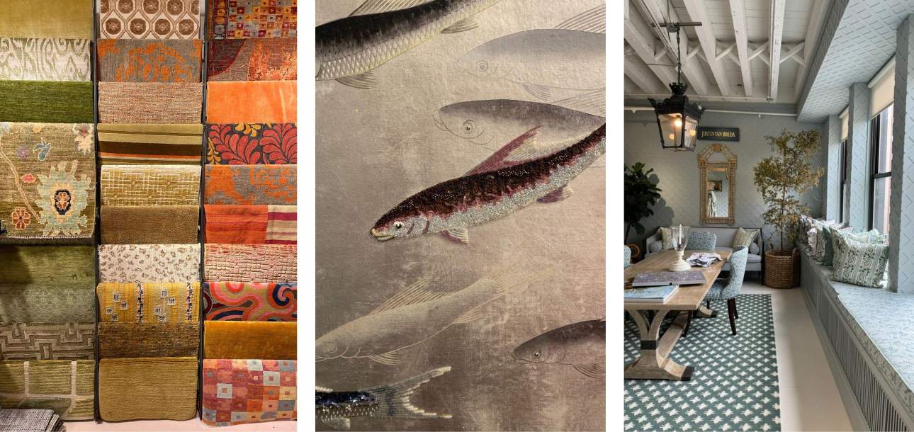Images Left to Right: ABC Carpet, de Gournay, James Showroom