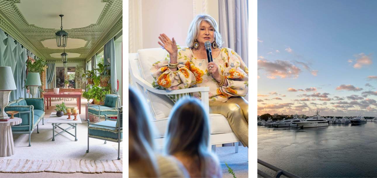 Kips Bay Showhouse 2025 (Design by Meg Longergan), Martha Stewart at Old Bags Luncheon 2025 (Photo by Capehart Photography), Palm Beach International Boat Show