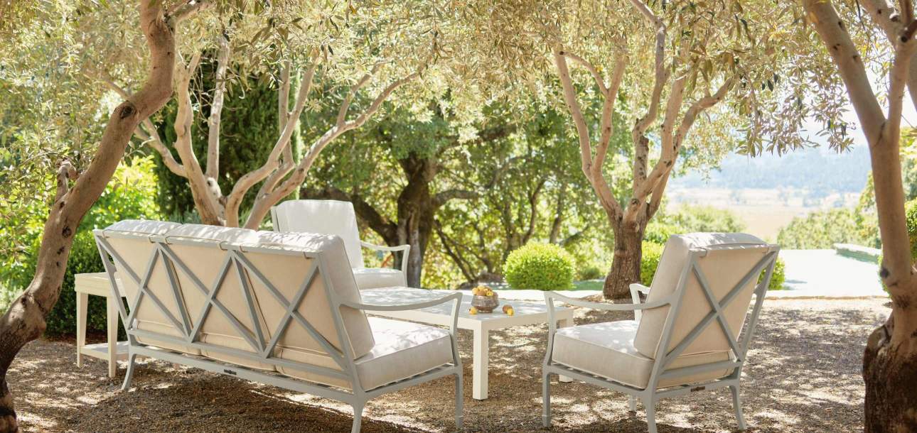 Beaufort Club Chair and Beaufort Side Chair with Wyatt Coffee Table