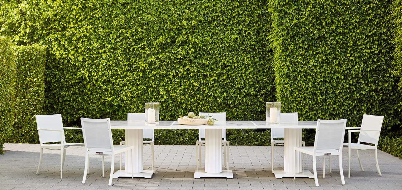 McKinnon and Harris Suhling Dining Tables and Fayette Yacht Chairs