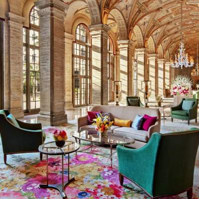 Image of the lobby of The Breakers Hotel in Palm Beach, Florida