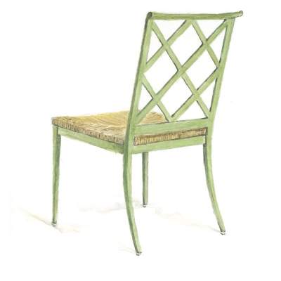 Illustration of 35th Anniversary Otey Dining Side Chair with High Performance Rush Seat