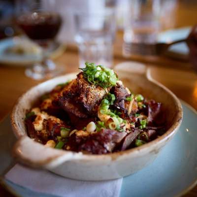 image of a dish at stellas restaurant in richmond, va
