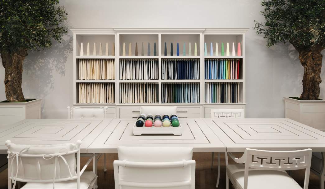 Fabric Display in the McKinnon and Harris Dallas, TX Showroom