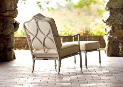 Beaufort Club Chair with Turkish Back and Ottoman