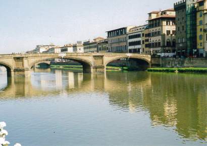 View from the Ponte Vecchio in Florence, Italy