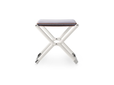 Shown in Classic White with Cielo Mercury Fabric and Foglizzo Italian H2O.3 leather trim