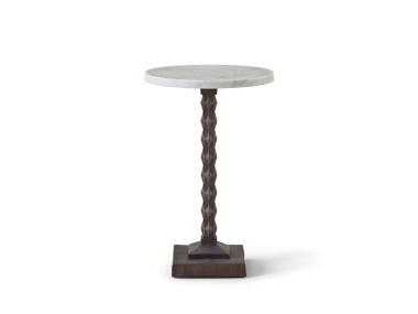 Sculptura N°II Drinks Table Shown in Aegean Bronze Patina with Calacatta Michelangelo Extra Natural Stone Top