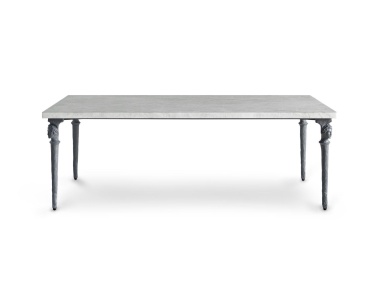 Dionysus Sculptura Coffee Table Shown in Esmont Slate with Taj Mahal Natural Stone Top