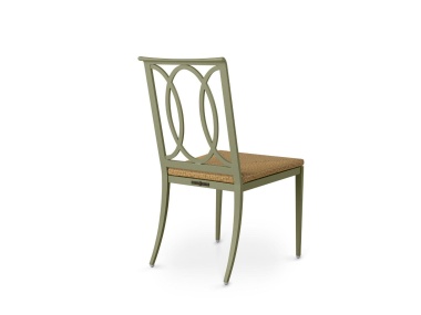 Buie Dining Side Chair with Rush Seat Shown in Shenandoah Gray Green