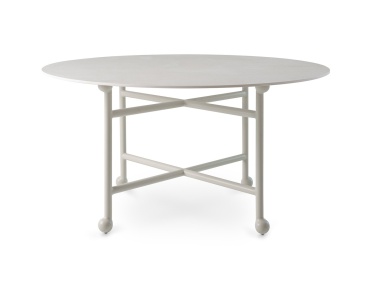 Thirza Dining Table with Antique Limestone Technical Stone Top