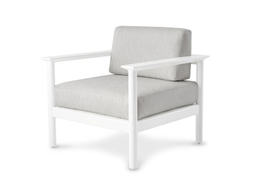 Couper Club Chair shown with Couper Ottoman. Shown in Classic White