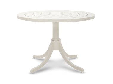 Maury Dining Table with 45" Round Adams Big Top shown in Classic White
