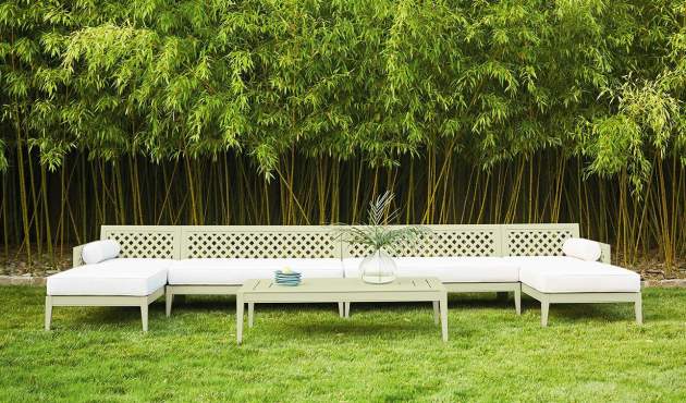 Low-back Outdoor Sectional Ensemble