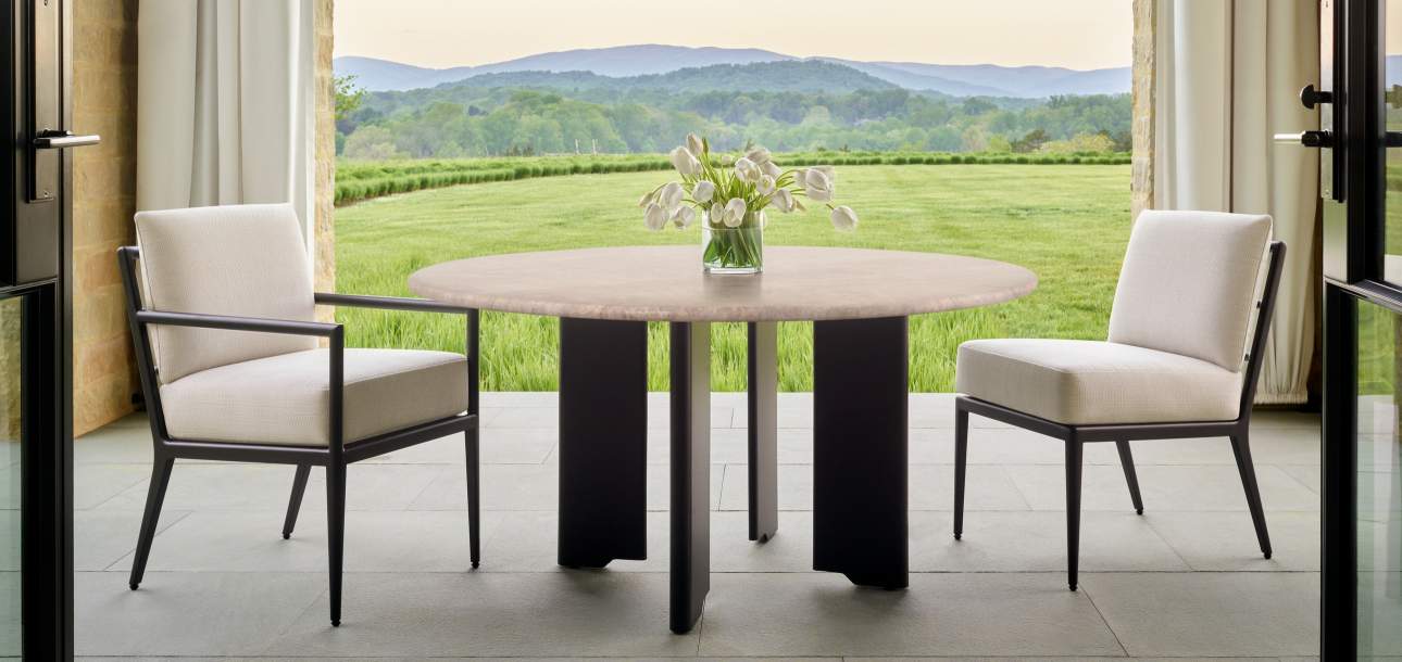 Bon Air Dining Table with deCamp Dining Chairs