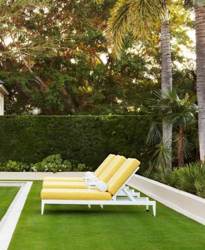 duVal Sun Chaises poolside at a home in Florida, Design by Carrier & Co, Photos by Brantley Photography