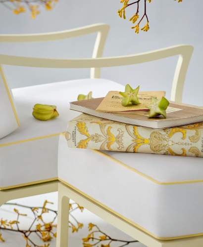 Deco Yellow Club Chair and Ottoman