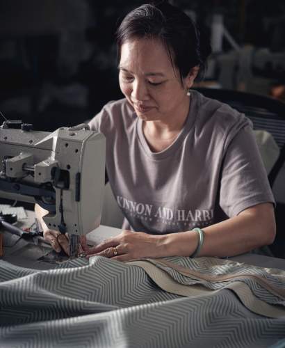 Image of a McKinnon and Harris seamstress working
