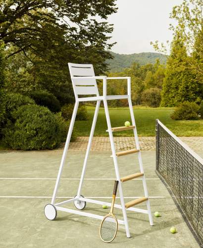 Dr. Johnson Tennis Umpire Chair finished in Classic White