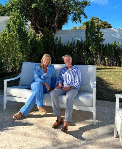 Meg Braff and Will Massie at her Palm Beach outpost