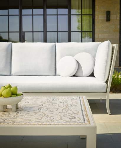 McKinnon and Harris Parsons Coffee Table with New Ravenna Mosaic Table