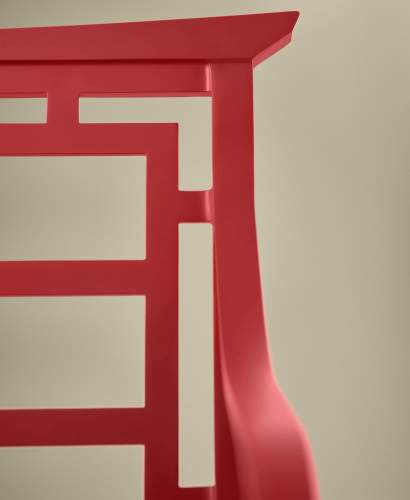 Detail image of Watson Bench Shown in Stayman Red