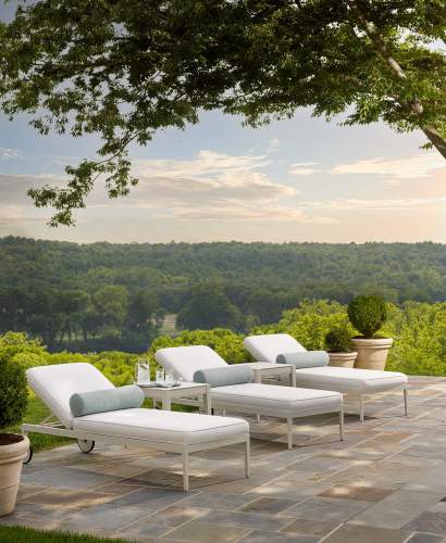 Rives Sunchaise overlooking a lush vista