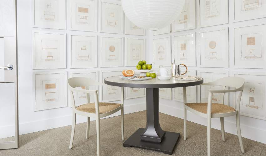 Chesapeake Dining Chair with Mundy Round Dining Table