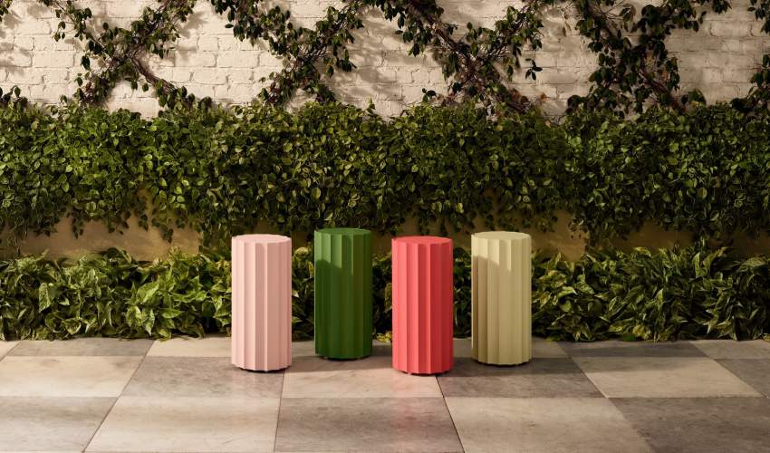 Four Suhling Side Tables finished in del Palma Finish Colors