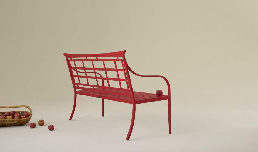 Watson Bench Shown in Stayman Red