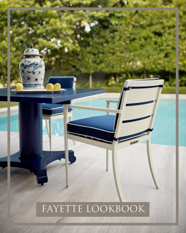 Image of Fayette Dining Arm Chair poolside