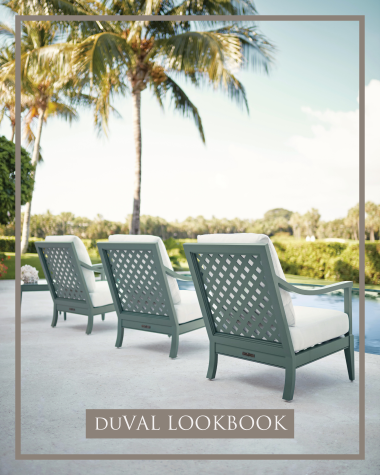 Image of duVal Club Chair poolside in Palm Beach