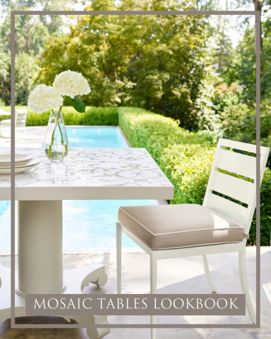 Fayette Dining Chair and Albemarle Dining Table with a Mosaic Top